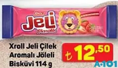 XROLL JELİ ÇİLEK AROMALI JÖLELİ BİSKÜVİ 114 G